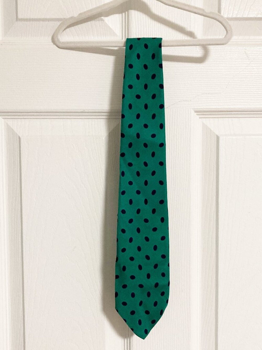Vintage Abercrombie & Fitch 100% Silk Polka Dot Neck Tie Made in USA